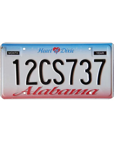 Americká SPZ Alabama Heart of Dixie