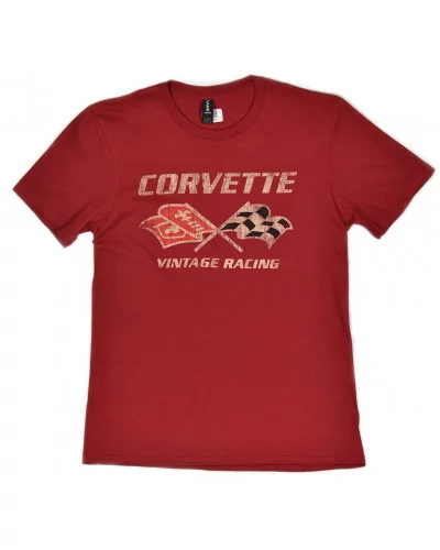 Pánské tričko Chevrolet Corvette vintage racing červené
