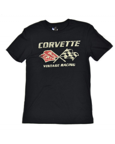 Pánské tričko Chevrolet Corvette vintage racing černé