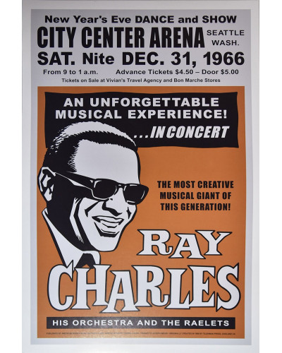 Koncertní plakát Ray Charles, Seattle 1966