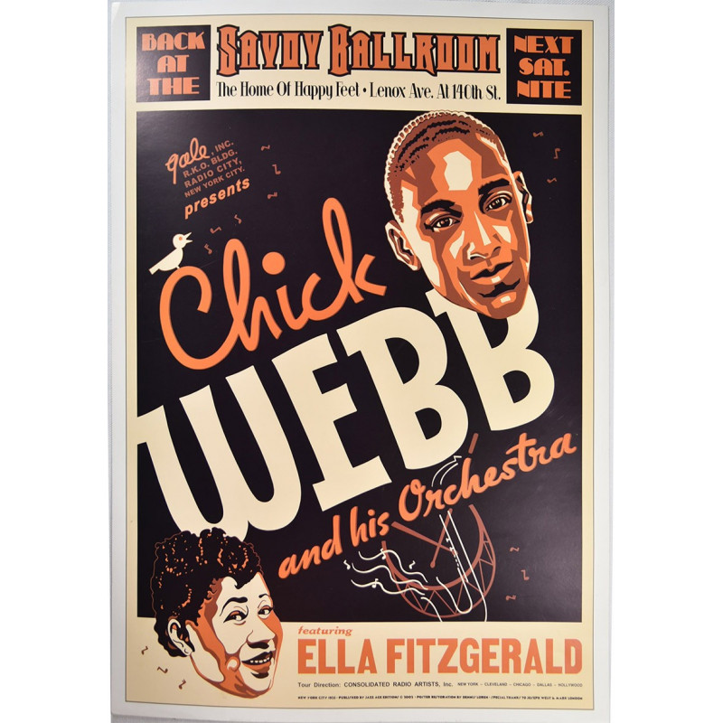 Koncertní plakát Chick Webb, Savoy Ballroom 1935