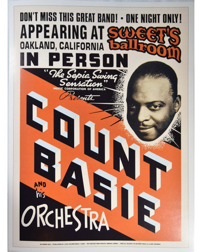 Koncertní plakát Count Basie, Oakland 1939