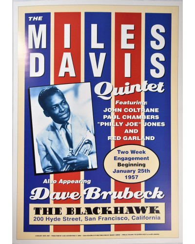Koncertní plakát Miles Davis, San Francicso 1957