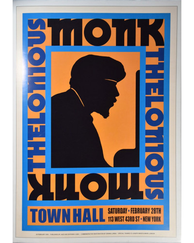 Koncertní plakát Thelonious Monk, New York 1959