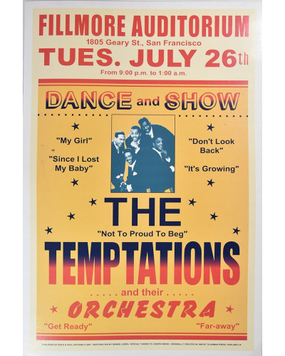 Koncertní plakát The Temptation, San Francisco 1966