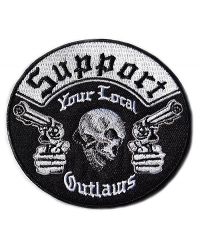 Moto nášivka Support your local Outlaw 9 cm x 8 cm