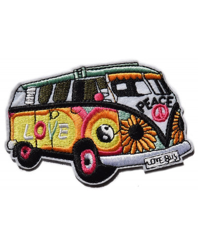Nášivka Hippie Love Bus 11 cm x 7 cm