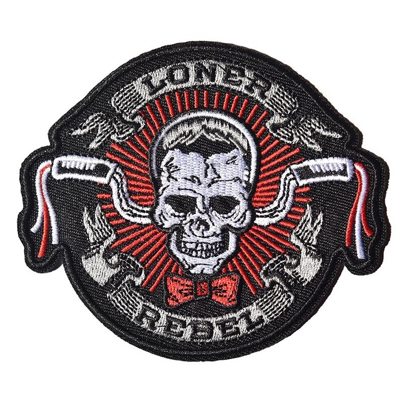 Moto nášivka Loner Rebel 11 cm x 9 cm