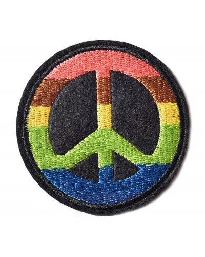 Nášivka Hippie Peace Rainbow sign 6,5 cm