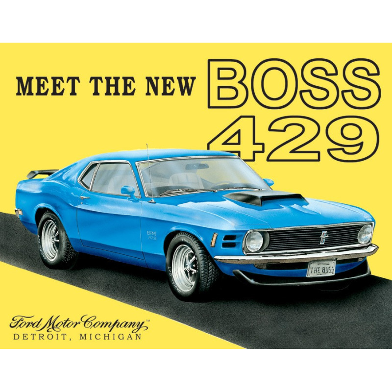 Plechová cedule Ford Mustang Boss 40 cm x 32 cm