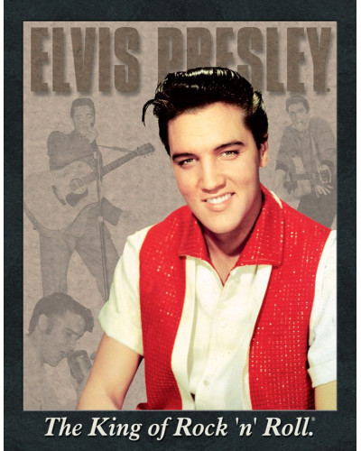 Plechová cedule Elvis Portrait 32 cm x 40 cm