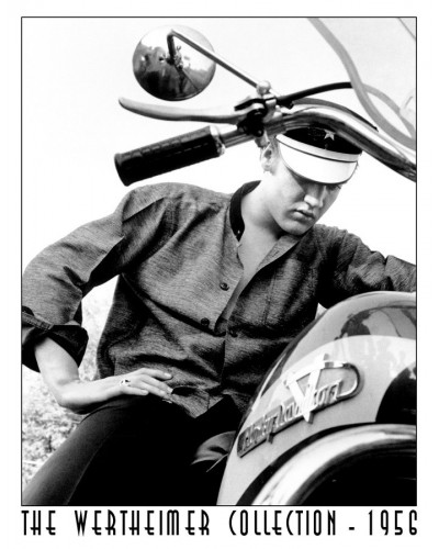 Plechová cedule Elvis on Bike 32 cm x 40 cm