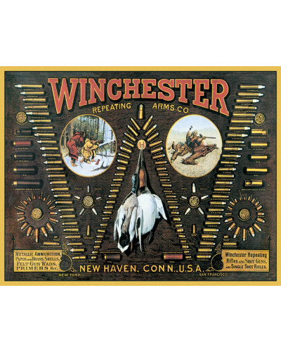Plechová cedule Winchester Bullet Board 32 cm x 40 cm