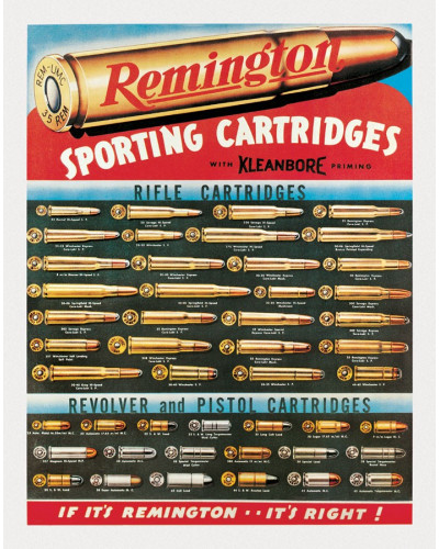 Plechová cedule Remington Cartridges 32 cm x 40 cm