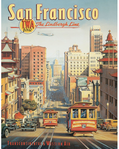 Plechová cedule San Francisco 32 cm x 40 cm