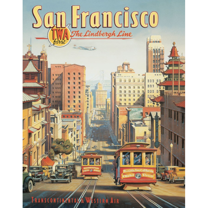 Plechová cedule San Francisco 32 cm x 40 cm