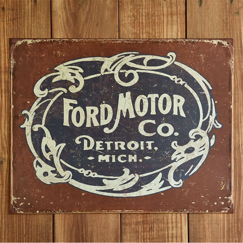 Plechová cedule Ford - Historic Logo 32cm x 40 cm p