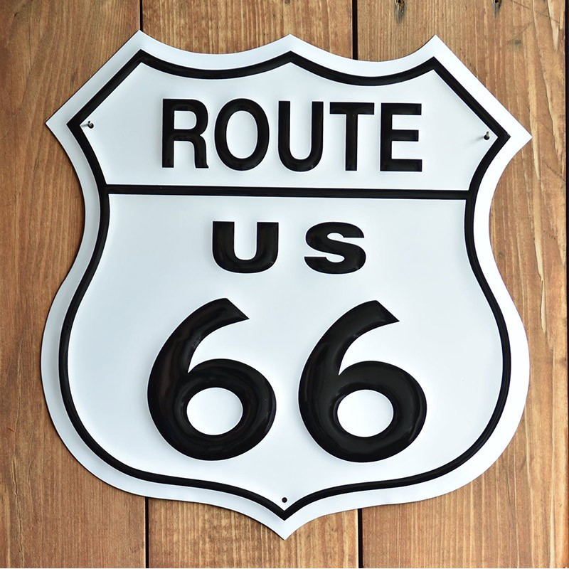 Plechová cedule Route 66 Shield 27 cm x 27 cm p Plechová cedule Route 66 Shield 27 cm x 27 cm p