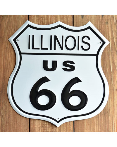 Plechová cedule Route 66 Illinois Shield 27 cm x 27 cm p