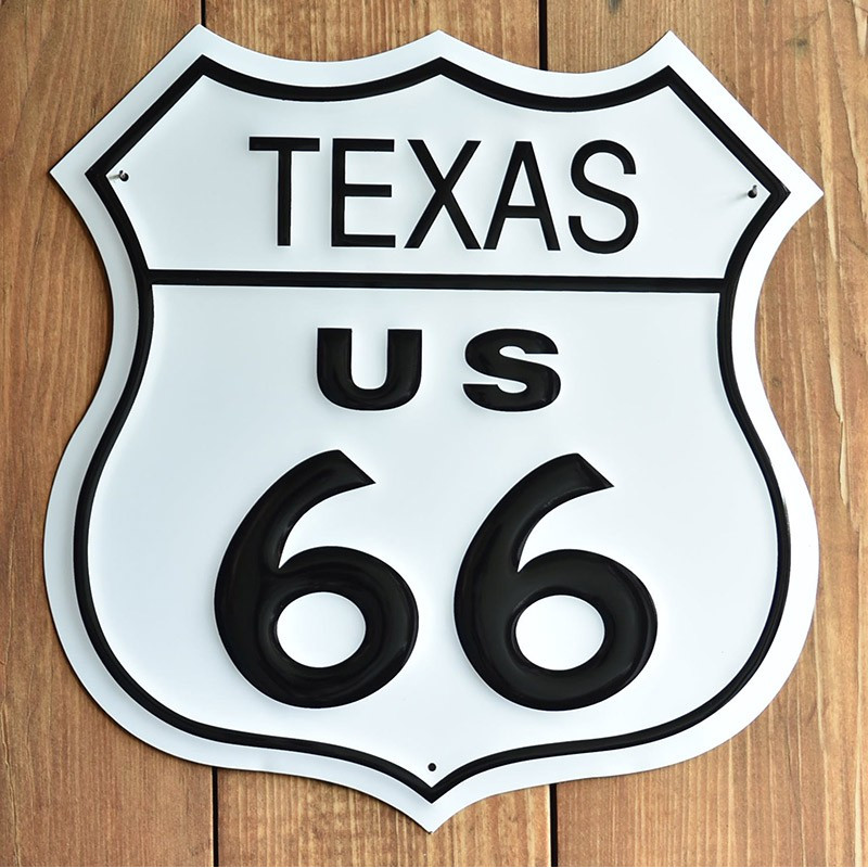 Plechová cedule Route 66 Texas Shield 27 cm x 27 cm p Plechová cedule Route 66 Texas Shield 27 cm x 27 cm p