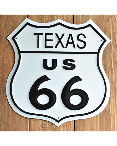 Plechová cedule Route 66 Texas Shield 27 cm x 27 cm p