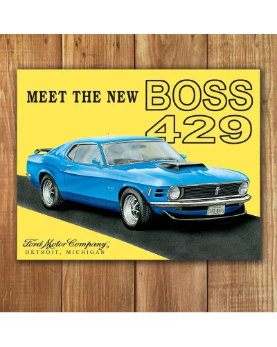 Plechová cedule Ford Mustang Boss 40 cm x 32 cm p