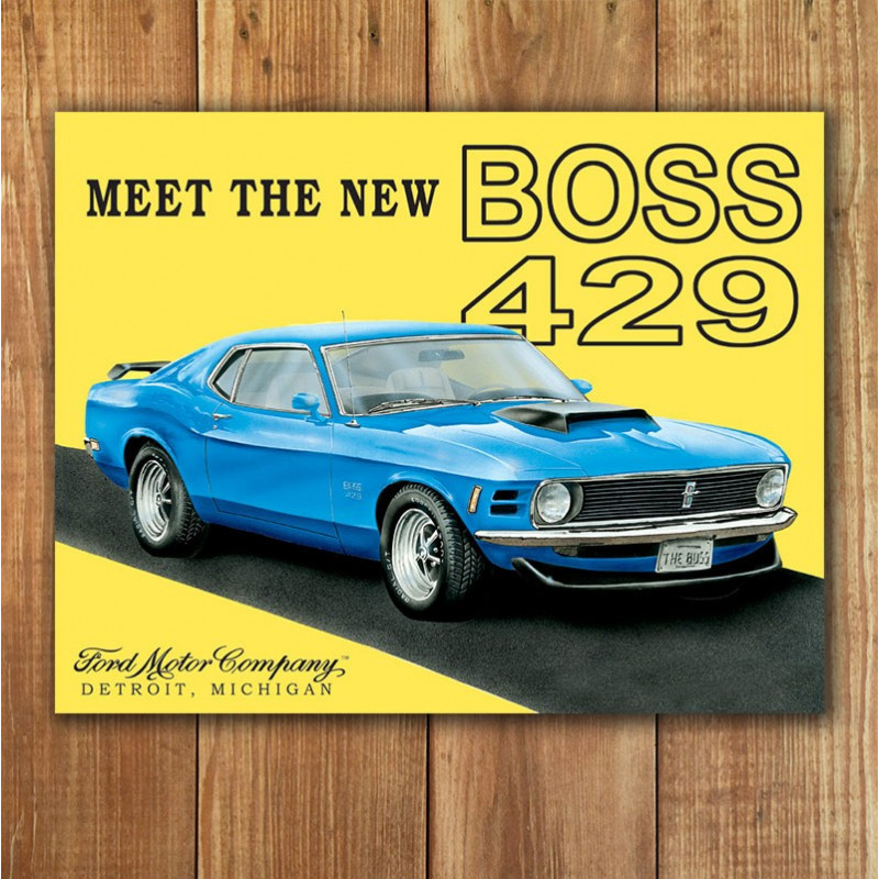 Plechová cedule Ford Mustang Boss 40 cm x 32 cm p