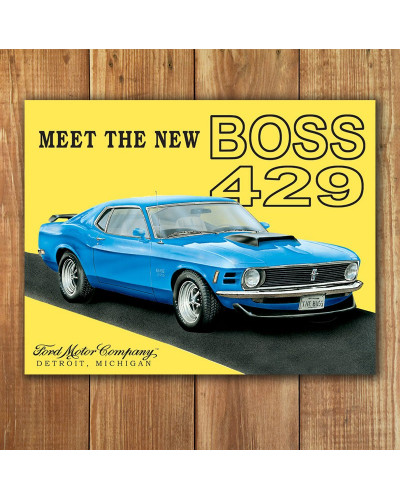 Plechová cedule Ford Mustang Boss 40 cm x 32 cm p