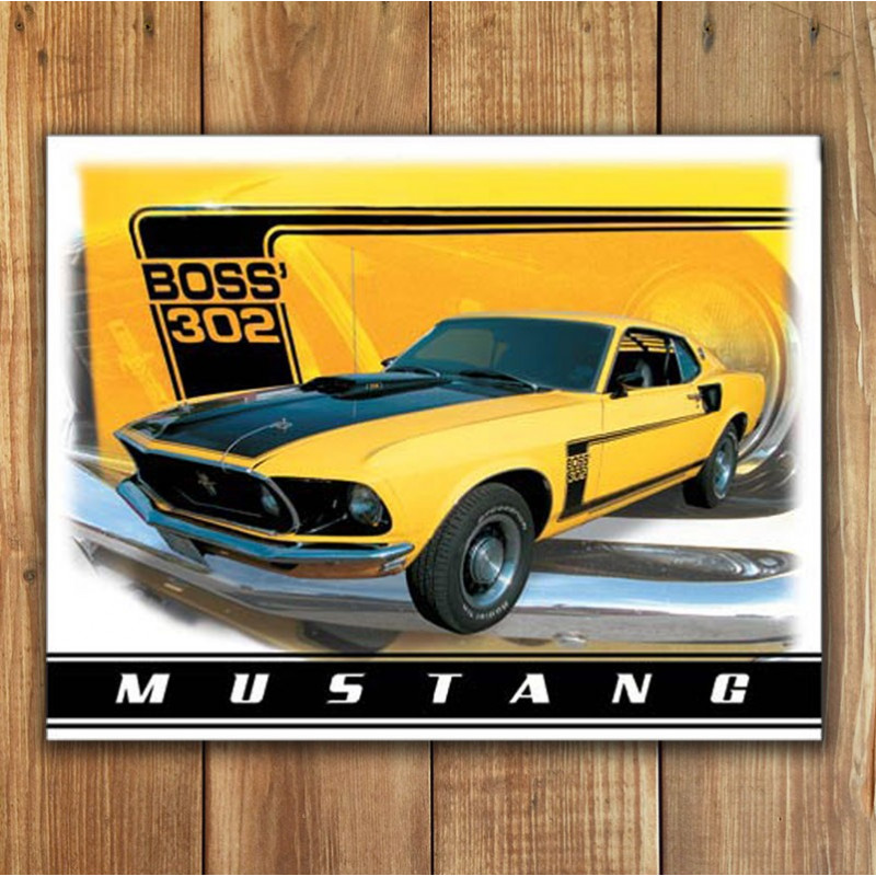 Plechová cedule Ford Mustang Boss 302 Plechová cedule Ford Mustang Boss 302