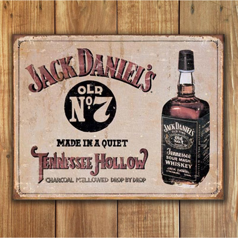 Plechová cedule Jack Daniels Tennessee Hollow 40cm x 32cm Plechová cedule Jack Daniels Tennessee Hollow 40cm x 32cm