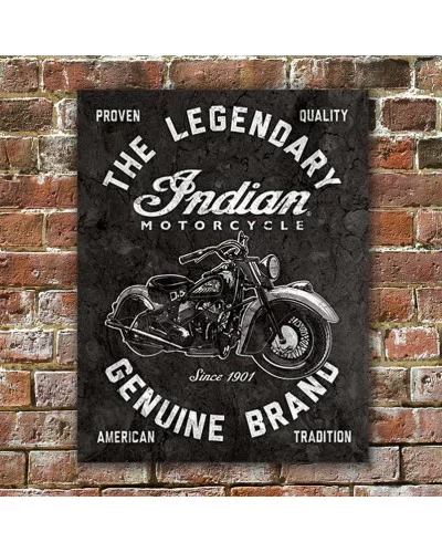 Plechová cedule Indian Motorcycles - Legendary 40 cm x 32 cm w