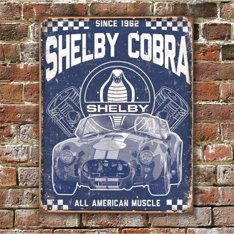 Plechová cedule Shelby - American Muscle 40 cm x 32 cm w Plechová cedule Shelby - American Muscle 40 cm x 32 cm w