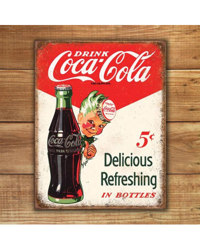Plechová cedule Coca Cola - Sprite Boy 5 Cents 32cm x 40 cm w
