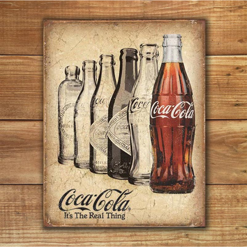 Plechová cedule Coca Cola The Real Thing 32cm x 40 cm w Plechová cedule Coca Cola The Real Thing 32cm x 40 cm w