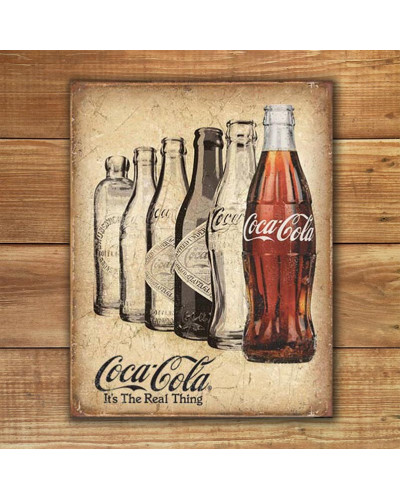 Plechová cedule Coca Cola The Real Thing 32cm x 40 cm w