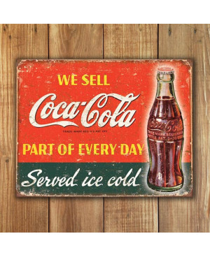 Plechová cedule Coca Cola - Part of Every Day 32cm x 40 cm w