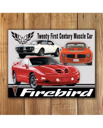 Plechová cedule Pontiac Firebird Tribute 40 cm x 32 cm w
