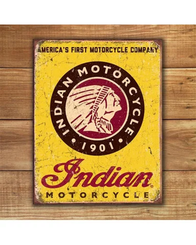 Plechová cedule Indian Motorcycles Since 1901 40 cm x 32 cm w