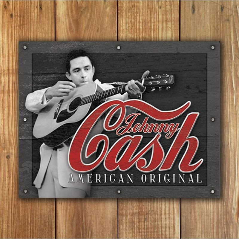 Plechová cedule Johnny Cash - American Original 32cm x 40cm w