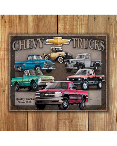 Plechová cedule Chevy Trucks Tribute 40 cm x 32 cm w
