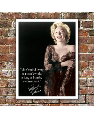 Plechová cedule Marilyn - Mans world 40 cm x 32 cm w