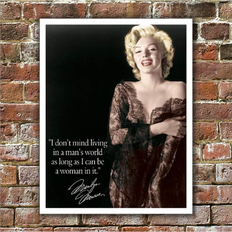 Plechová cedule Marilyn - Mans world 40 cm x 32 cm w Plechová cedule Marilyn - Mans world 40 cm x 32 cm w