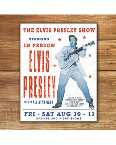 Plechová cedule Elvis Presley Show 40 cm x 32 cm w