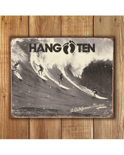 Plechová cedule Hang Ten - California Classic 40 cm x 32 cm w