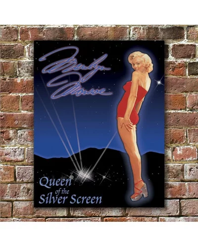 Plechová cedule Marilyn - Queen of Screen 32cm x 40 cm w