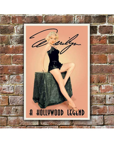 Plechová cedule Monroe Marilyn Hollywood Legend 40 cm x 32 cm w