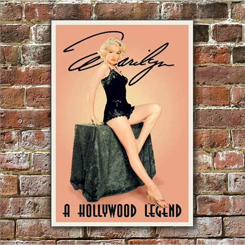 Plechová cedule Monroe Marilyn Hollywood Legend 40 cm x 32 cm w Plechová cedule Monroe Marilyn Hollywood Legend 40 cm x 32 cm w