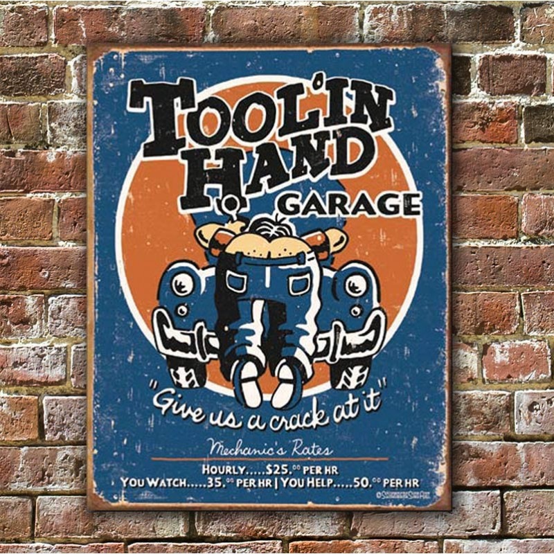 Plechová cedule Moore - Toolin Hand 40 cm x 32 cm w Plechová cedule Moore - Toolin Hand 40 cm x 32 cm w