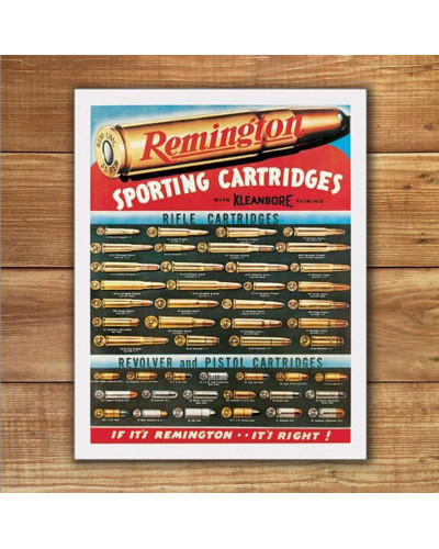 Plechová cedule Remington Cartridges 32 cm x 40 cm w