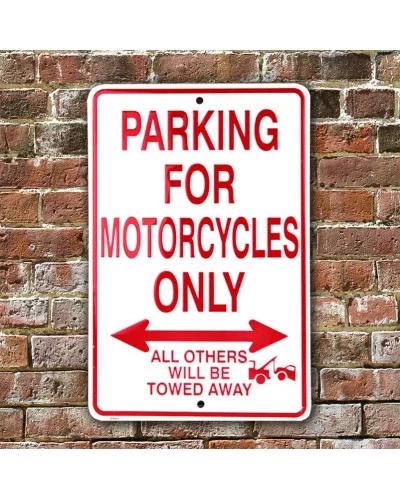 Plechová cedule Motorcycles Parking Only 20 cm x 30 cm w